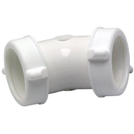 Highkey Master Plumber Plastic 45 deg Lavatory & Kitchen Drain Elbow LR835161